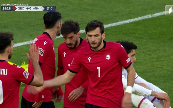 კიტეიშვილის დუბლი და საქართველოს ნაკრების მეოთხე გოლი სომხეთის კარში
